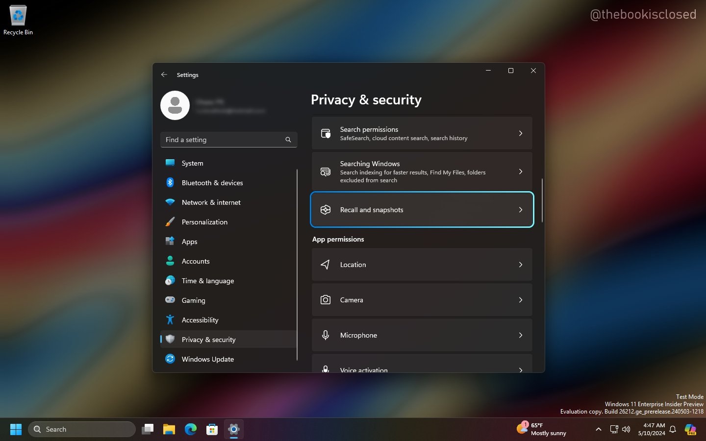 Windows 11 Build 26212 Hadirkan Toggle Baru di Privacy & Security