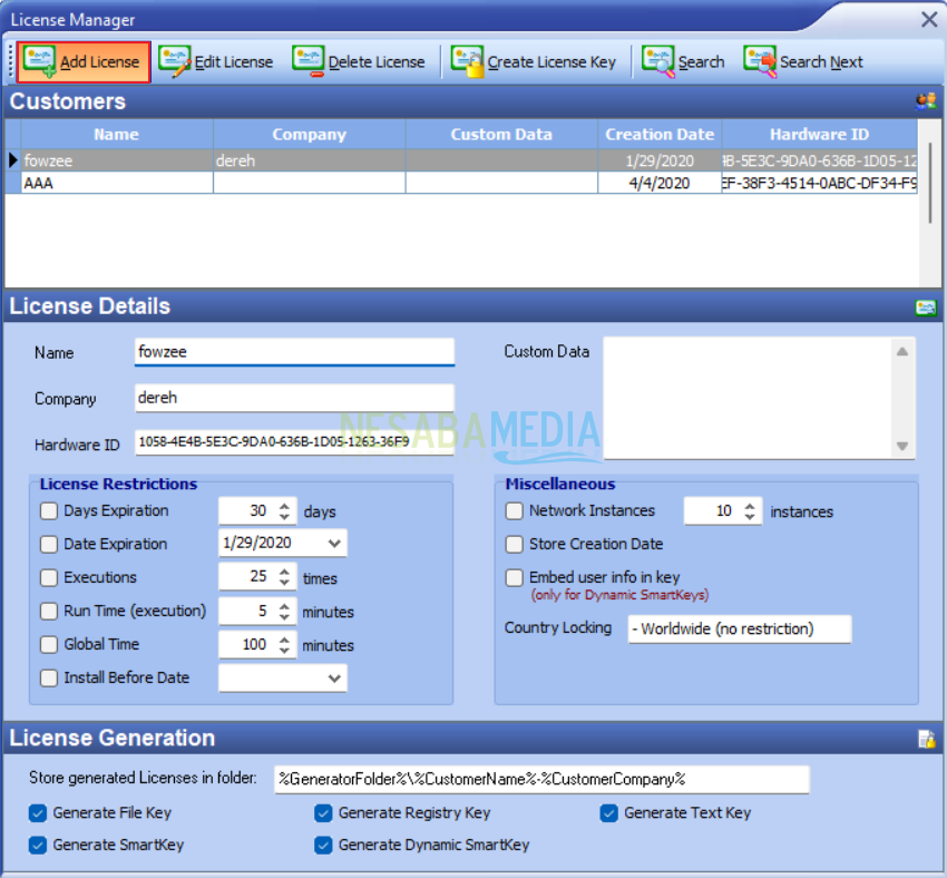 Add License Epson L1110