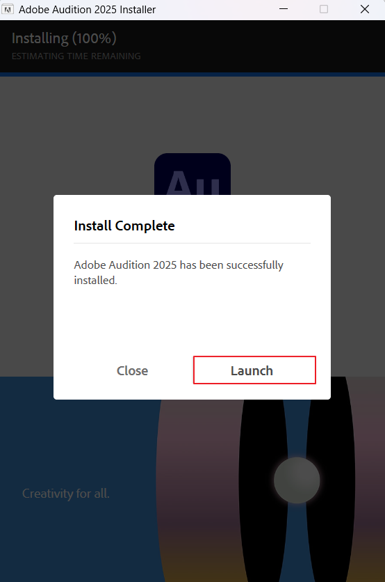 Launch Adobe Audition 2025