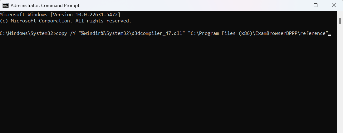 ExamBrowser Error Install