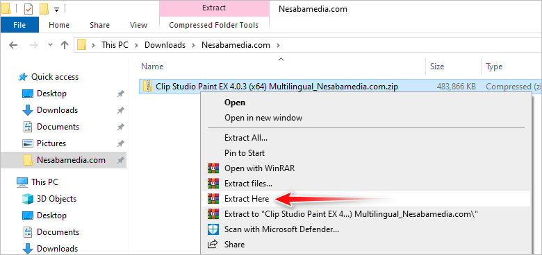 1 - ekstrak Clip Studio Paint EX