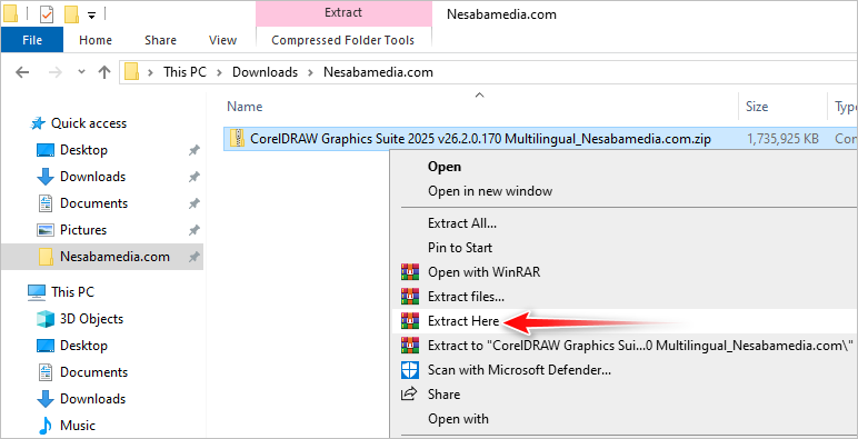 1 - ekstrak CorelDRAW Graphics Suite 2025