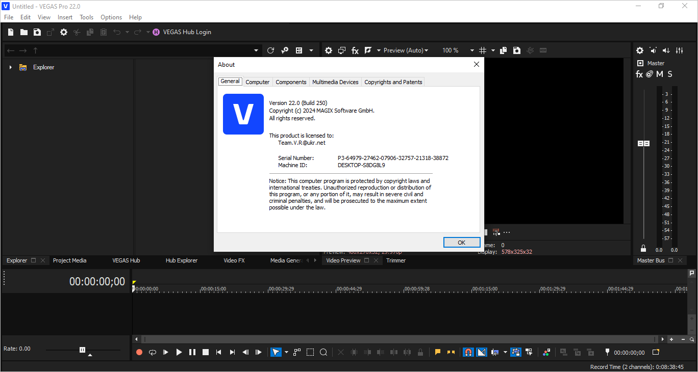MAGIX VEGAS Pro 22 sudah diaktivasi