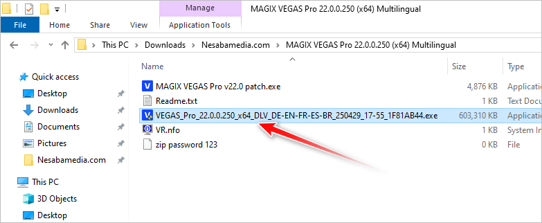 jalankan installer MAGIX VEGAS Pro 22