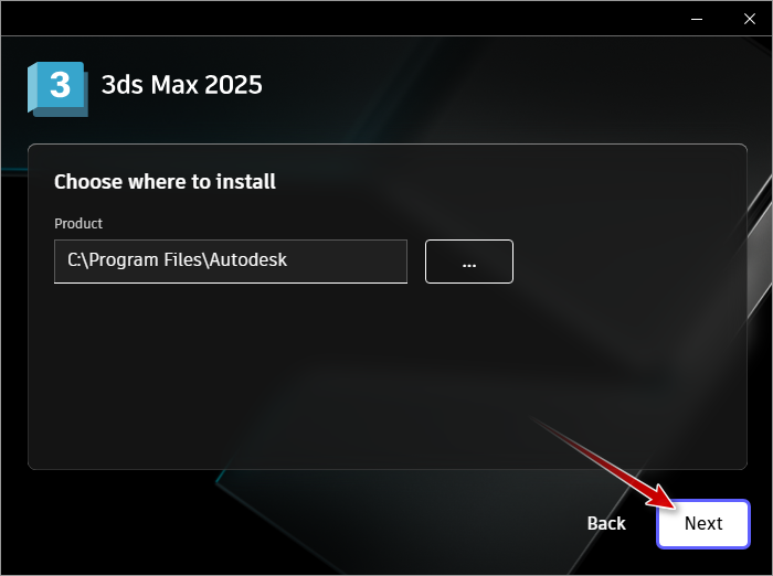 6 - lokasi instalasi autodesk
