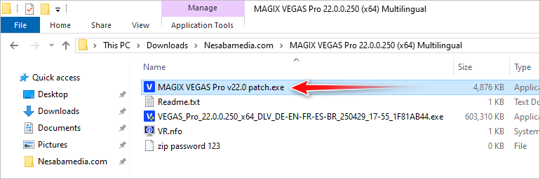 jalankan aktivasi vegas