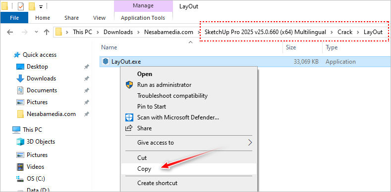 7 - salin file layout