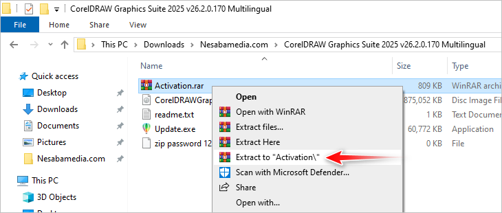 8 - ekstrak activation