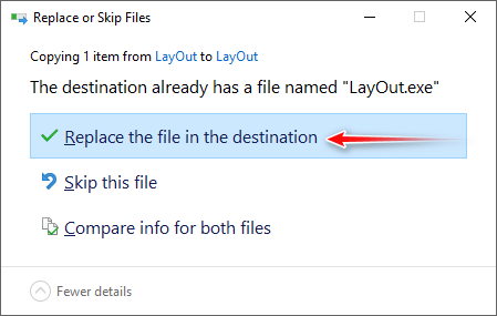 9 - konfirmasi penindihan file