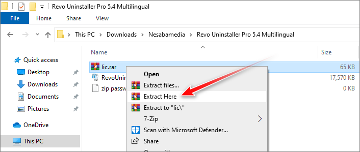 ekstrak file