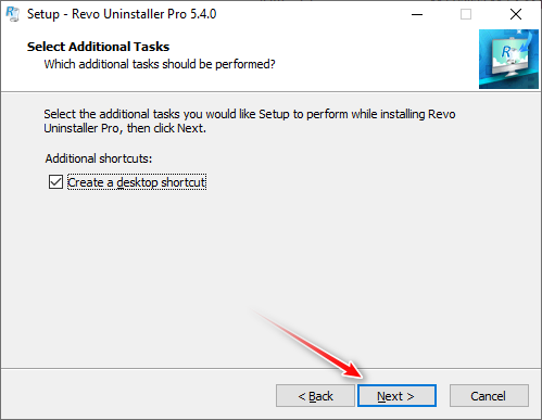 membuat desktop shortcut untuk Revo Uninstaller Pro