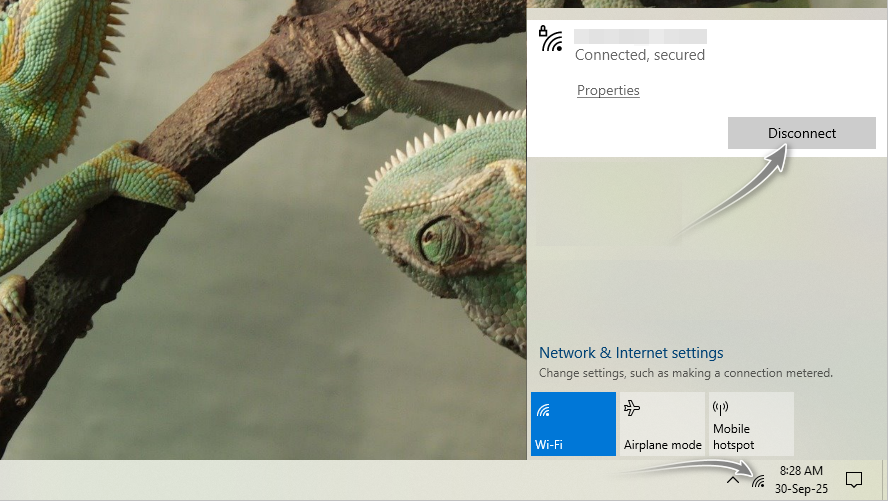 nonaktifkan koneksi internet