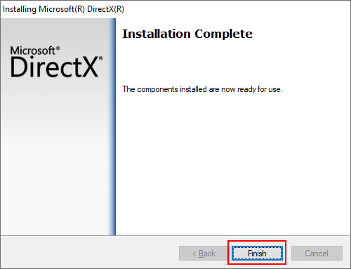 directx sudah diinstal