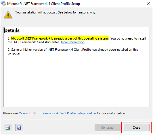 install Microsoft .NET Framework 4