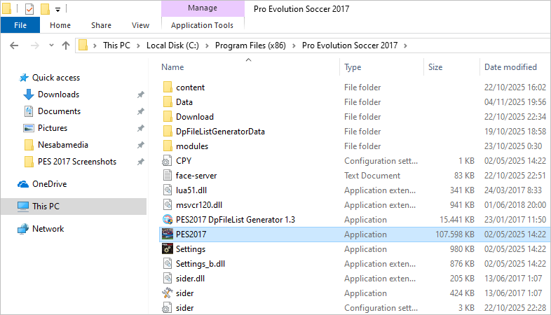 mainkan PES 2017 dengan patch musim 2026