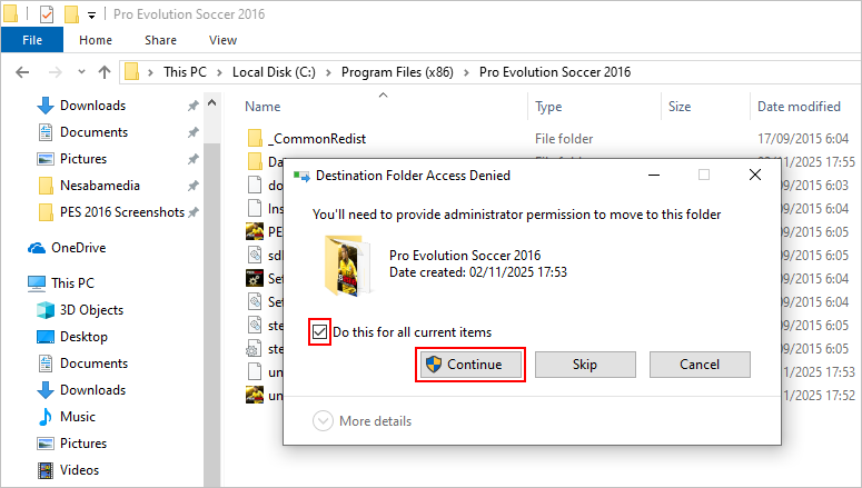 konfirmasi penggantian file
