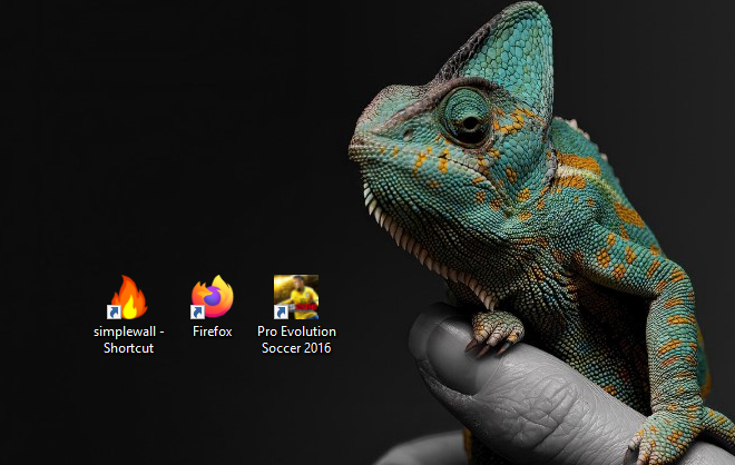 shortcut PES di desktop